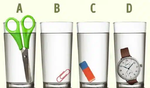 В коя чаша има повече вода? (само 2% дават верен отговор)