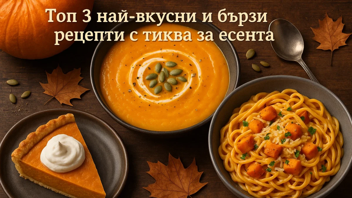 Топ трите най-вкусни и бързи рецепти с тиква за есента