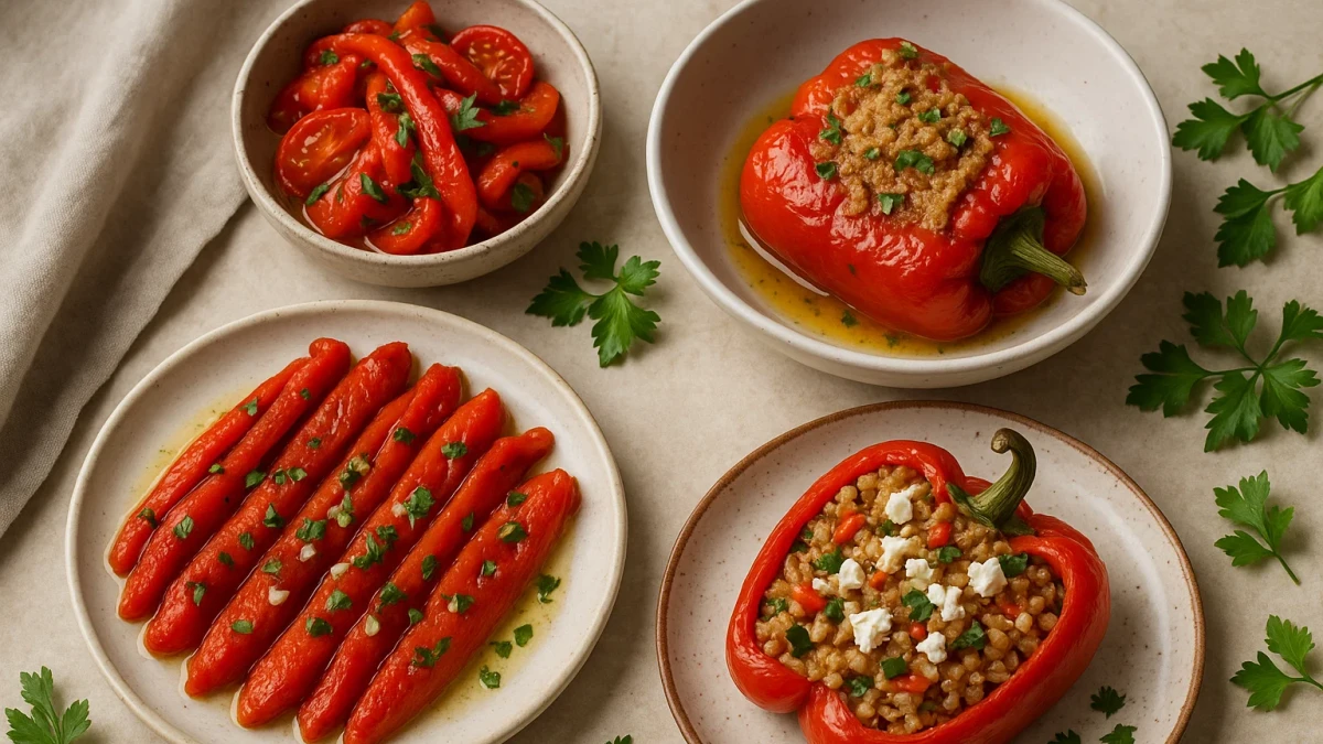 3 лесни, бързи, вкусни и есенни рецепти с печени чушки (+ бонус идея)