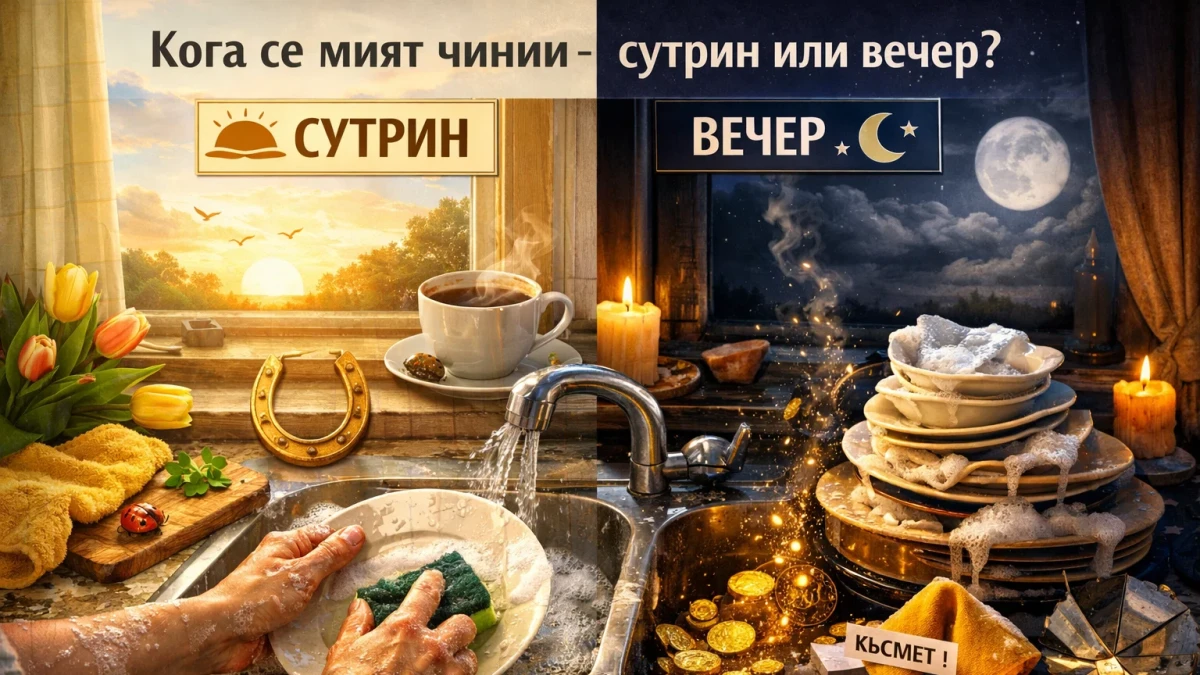 Кога се мият чините – сутрин или вечер, за да не си „измием“ късмета