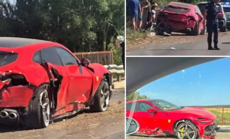 "Едно Ferrari с цвят червен" се заби в мантинела на пътя Варна-Бургас -
